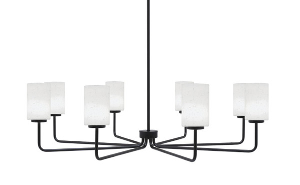 Toltec Lighting - 6208-MB-310 - Eight Light Chandelier - Sandia - Matte Black