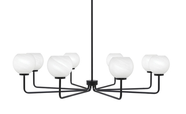Toltec Lighting - 6208-MB-4101 - Eight Light Chandelier - Sandia - Matte Black