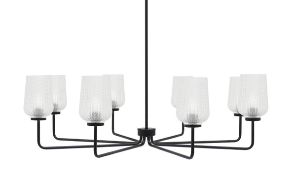 Toltec Lighting - 6208-MB-4250 - Eight Light Chandelier - Sandia - Matte Black