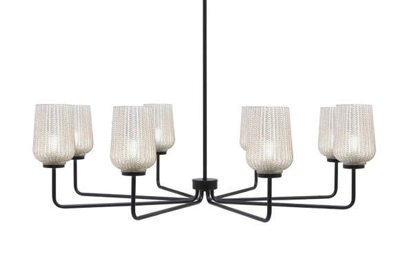 Toltec Lighting - 6208-MB-4253 - Eight Light Chandelier - Sandia - Matte Black