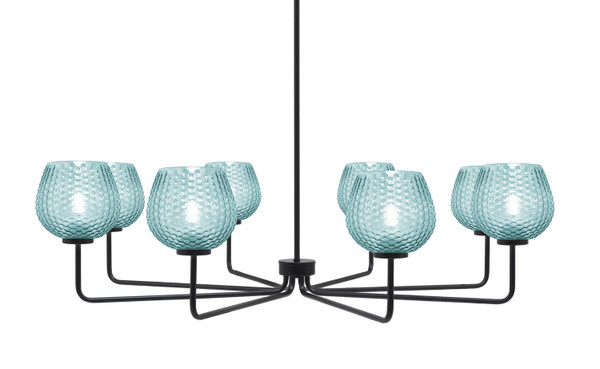 Toltec Lighting - 6208-MB-4605 - Eight Light Chandelier - Sandia - Matte Black