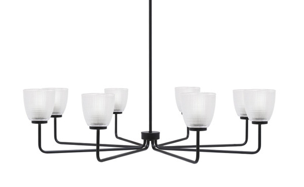 Toltec Lighting - 6208-MB-500 - Eight Light Chandelier - Sandia - Matte Black