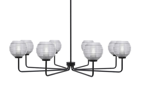 Toltec Lighting - 6208-MB-5110 - Eight Light Chandelier - Sandia - Matte Black