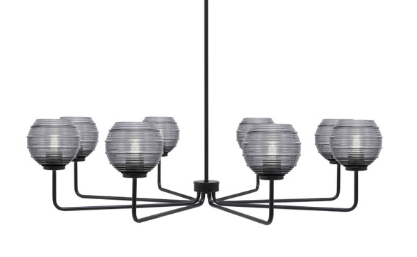 Toltec Lighting - 6208-MB-5112 - Eight Light Chandelier - Sandia - Matte Black