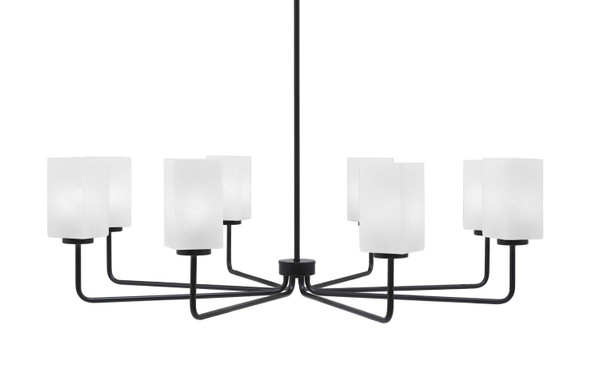 Toltec Lighting - 6208-MB-541 - Eight Light Chandelier - Sandia - Matte Black