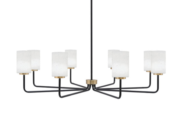 Toltec Lighting - 6208-MBNAB-310 - Eight Light Chandelier - Sandia - Matte Black & New Age Brass