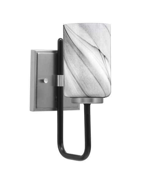 Toltec Lighting - 6221-MBGP-3009 - One Light Wall Sconce - Sandia - Matte Black & Graphite