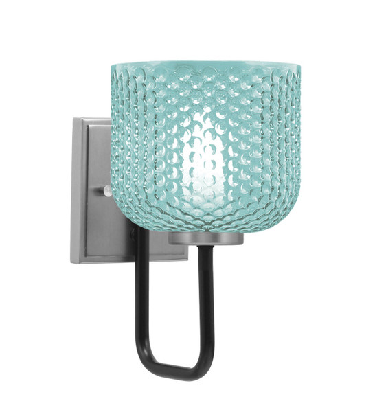Toltec Lighting - 6221-MBGP-4615 - One Light Wall Sconce - Sandia - Matte Black & Graphite
