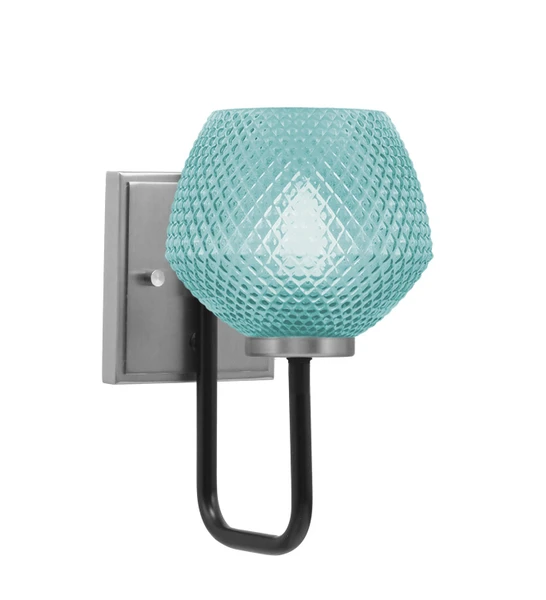 Toltec Lighting - 6221-MBGP-4625 - One Light Wall Sconce - Sandia - Matte Black & Graphite