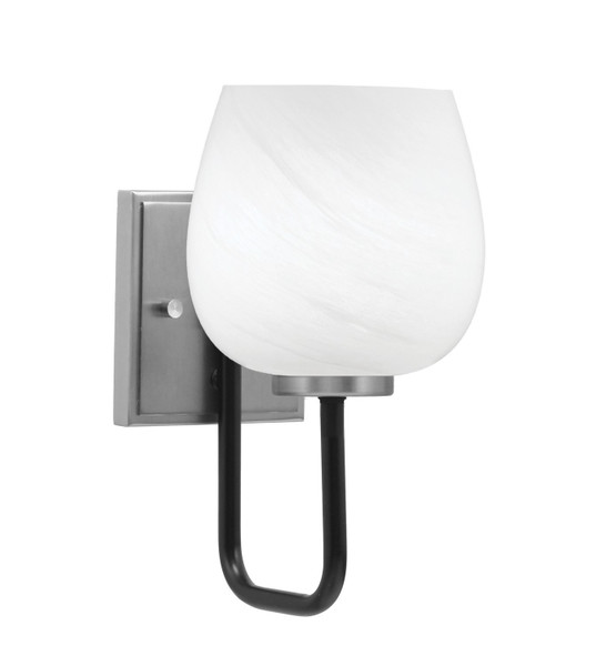 Toltec Lighting - 6221-MBGP-4811 - One Light Wall Sconce - Sandia - Matte Black & Graphite