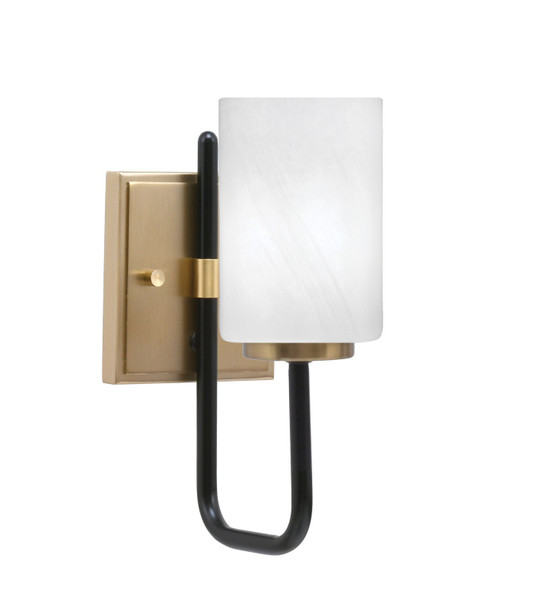 Toltec Lighting - 6221-MBNAB-3001 - One Light Wall Sconce - Sandia - Matte Black & New Age Brass