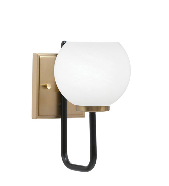 Toltec Lighting - 6221-MBNAB-4101 - One Light Wall Sconce - Sandia - Matte Black & New Age Brass