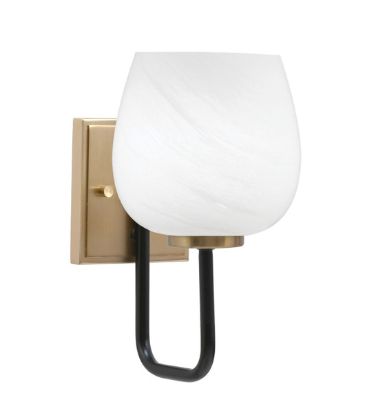 Toltec Lighting - 6221-MBNAB-4811 - One Light Wall Sconce - Sandia - Matte Black & New Age Brass