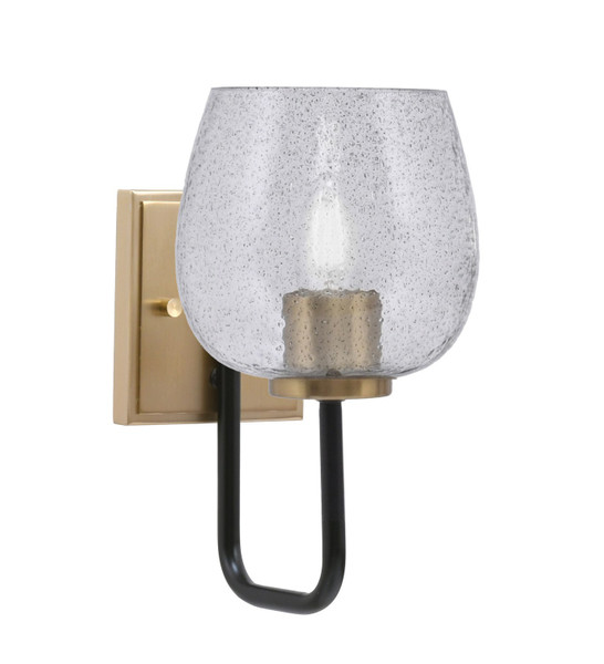 Toltec Lighting - 6221-MBNAB-4812 - One Light Wall Sconce - Sandia - Matte Black & New Age Brass