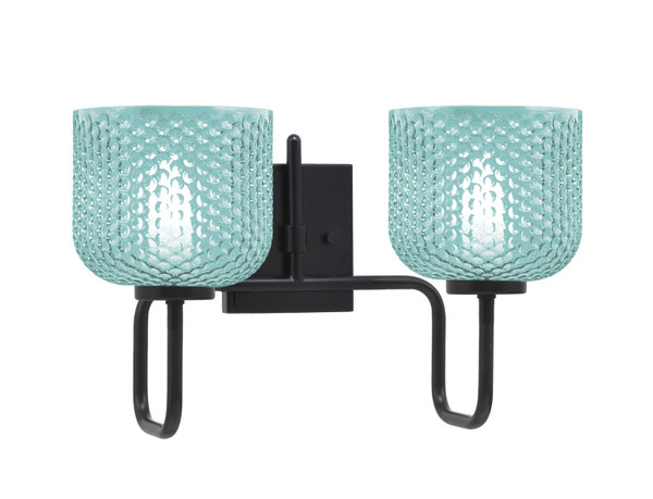 Toltec Lighting - 6222-MB-4615 - Two Light Bath Bar - Sandia - Matte Black