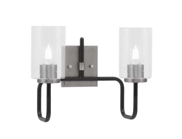 Toltec Lighting - 6222-MBGP-300 - Two Light Bath Bar - Sandia - Matte Black & Graphite