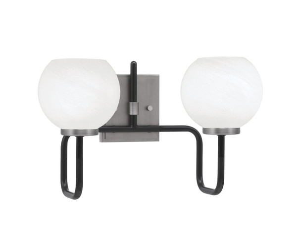 Toltec Lighting - 6222-MBGP-4101 - Two Light Bath Bar - Sandia - Matte Black & Graphite