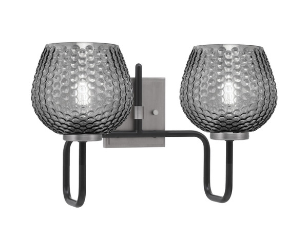 Toltec Lighting - 6222-MBGP-4602 - Two Light Bath Bar - Sandia - Matte Black & Graphite