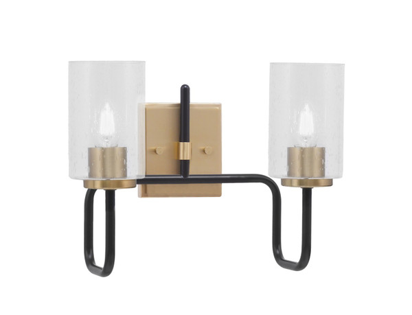 Toltec Lighting - 6222-MBNAB-300 - Two Light Bath Bar - Sandia - Matte Black & New Age Brass