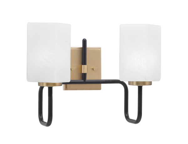 Toltec Lighting - 6222-MBNAB-541 - Two Light Bath Bar - Sandia - Matte Black & New Age Brass