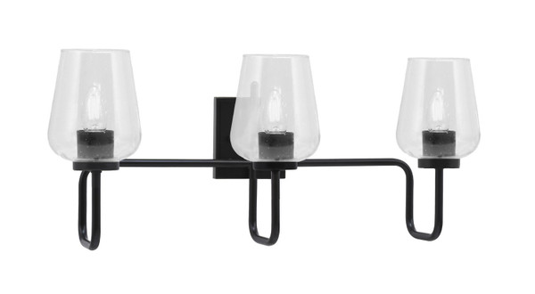 Toltec Lighting - 6223-MB-210 - Three Light Bath Bar - Sandia - Matte Black