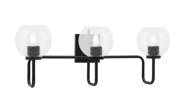 Toltec Lighting - 6223-MB-4100 - Three Light Bath Bar - Sandia - Matte Black