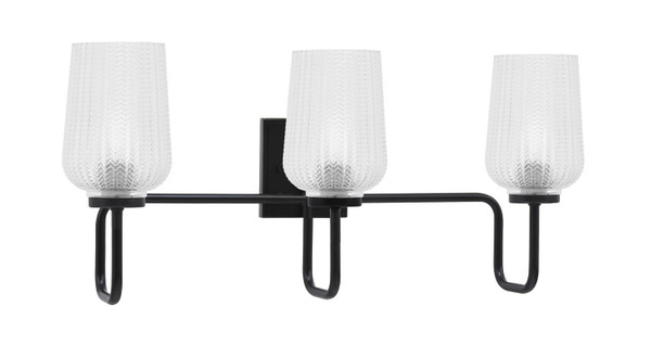 Toltec Lighting - 6223-MB-4250 - Three Light Bath Bar - Sandia - Matte Black