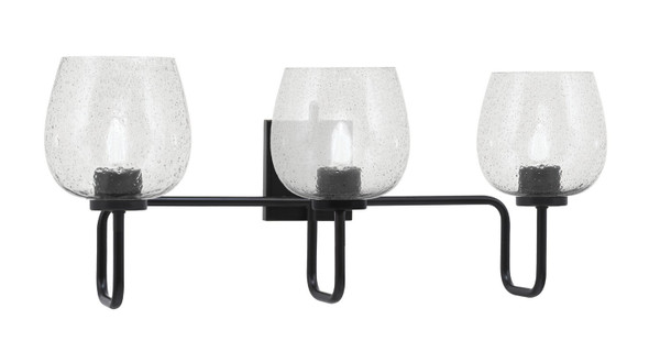 Toltec Lighting - 6223-MB-4812 - Three Light Bath Bar - Sandia - Matte Black