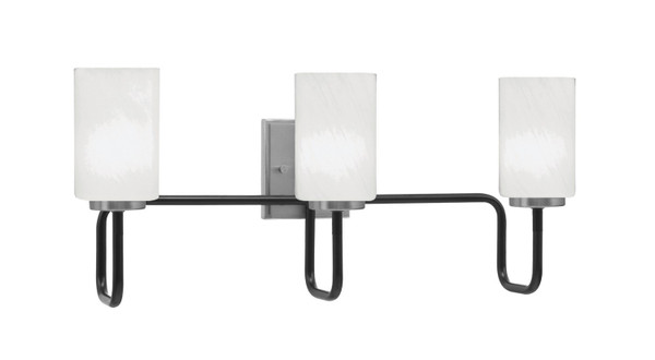 Toltec Lighting - 6223-MBGP-3001 - Three Light Bath Bar - Sandia - Matte Black & Graphite