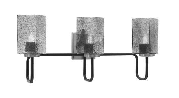 Toltec Lighting - 6223-MBGP-542 - Three Light Bath Bar - Sandia - Matte Black & Graphite