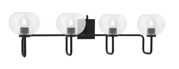 Toltec Lighting - 6224-MB-202 - Four Light Bath Bar - Sandia - Matte Black