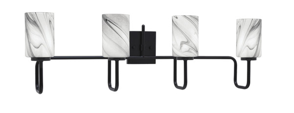 Toltec Lighting - 6224-MB-3009 - Four Light Bath Bar - Sandia - Matte Black