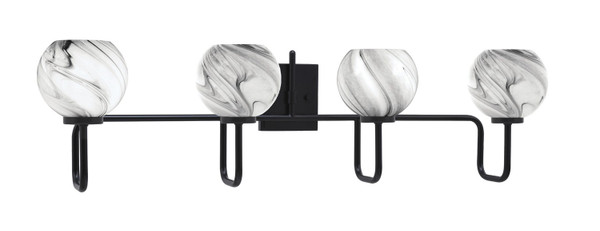 Toltec Lighting - 6224-MB-4109 - Four Light Bath Bar - Sandia - Matte Black