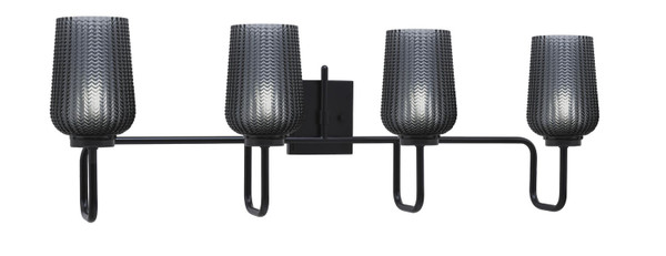 Toltec Lighting - 6224-MB-4252 - Four Light Bath Bar - Sandia - Matte Black