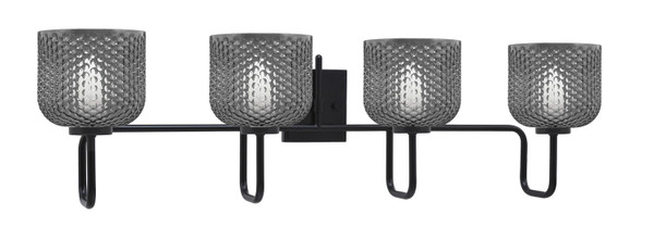 Toltec Lighting - 6224-MB-4612 - Four Light Bath Bar - Sandia - Matte Black