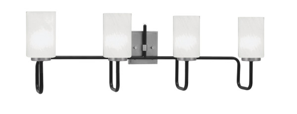 Toltec Lighting - 6224-MBGP-3001 - Four Light Bath Bar - Sandia - Matte Black & Graphite