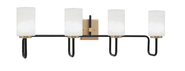 Toltec Lighting - 6224-MBNAB-310 - Four Light Bath Bar - Sandia - Matte Black & New Age Brass