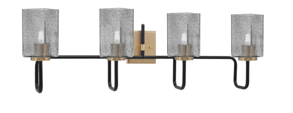 Toltec Lighting - 6224-MBNAB-542 - Four Light Bath Bar - Sandia - Matte Black & New Age Brass
