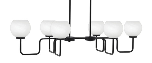Toltec Lighting - 6236-MB-4101 - Six Light Bar - Sandia - Matte Black