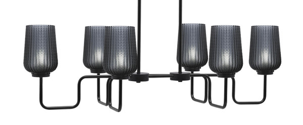 Toltec Lighting - 6236-MB-4252 - Six Light Bar - Sandia - Matte Black