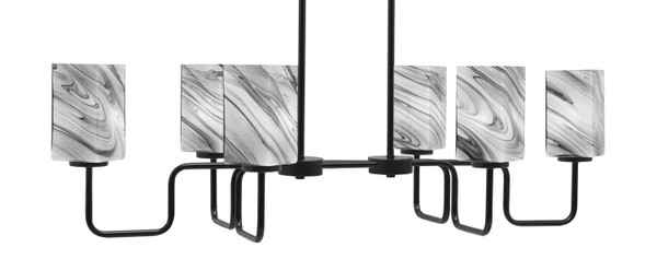 Toltec Lighting - 6236-MB-549 - Six Light Bar - Sandia - Matte Black