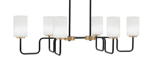 Toltec Lighting - 6236-MBNAB-310 - Six Light Bar - Sandia - Matte Black & New Age Brass