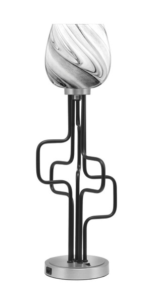 Toltec Lighting - 62-MBGP-4819 - One Light Accent Lamp - Sandia - Matte Black & Graphite