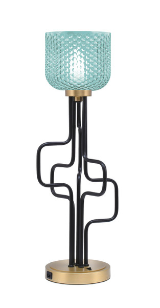 Toltec Lighting - 62-MBNAB-4615 - One Light Accent Lamp - Sandia - Matte Black & New Age Brass