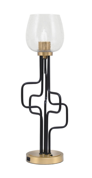 Toltec Lighting - 62-MBNAB-4812 - One Light Accent Lamp - Sandia - Matte Black & New Age Brass