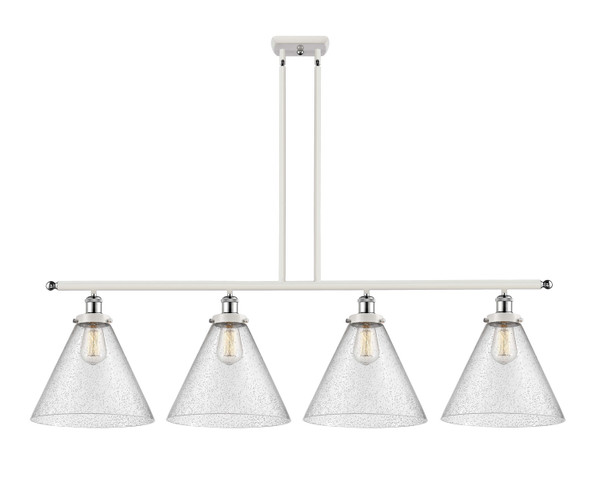 Innovations - 916-4I-WPC-G44-L-LED - LED Island Pendant - Ballston Urban - White Polished Chrome
