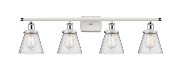 Innovations - 916-4W-WPC-G64 - Four Light Bath Vanity - Ballston Urban - White Polished Chrome