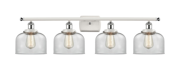 Innovations - 916-4W-WPC-G72 - Four Light Bath Vanity - Ballston Urban - White Polished Chrome