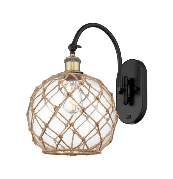 Innovations - 918-1W-BAB-G122-10RB - One Light Wall Sconce - Ballston - Black Antique Brass