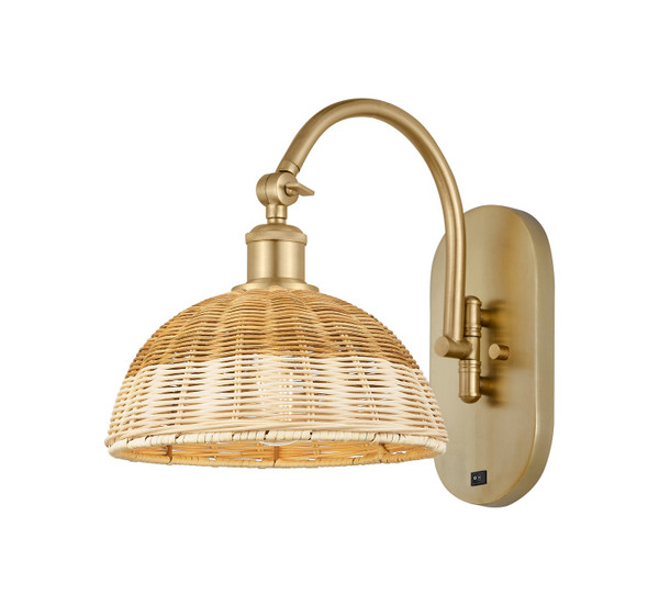 Innovations - 918-1W-SG-NBD2-9-NAT - One Light Wall Sconce - Ballston - Satin Gold